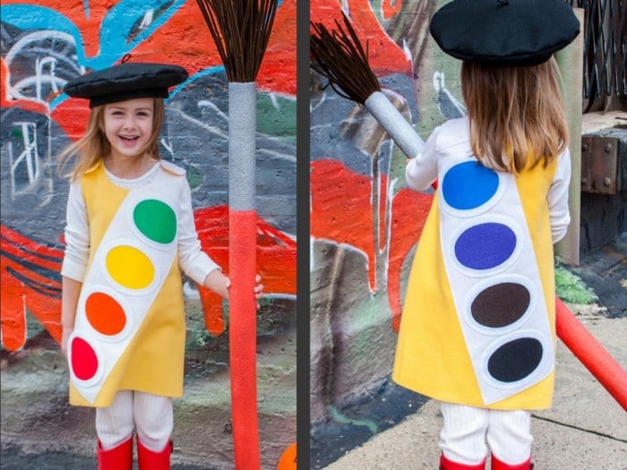 Disfraz de Halloween para niñas pequeñas, ropa profesional para pintor,  disfraz de Carnaval