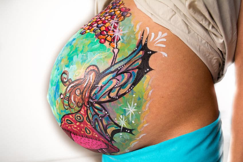 PINTANDO LA BARRIGUITA DE EMBARAZADA  dibujos fáciles para barriga de  embarazada 