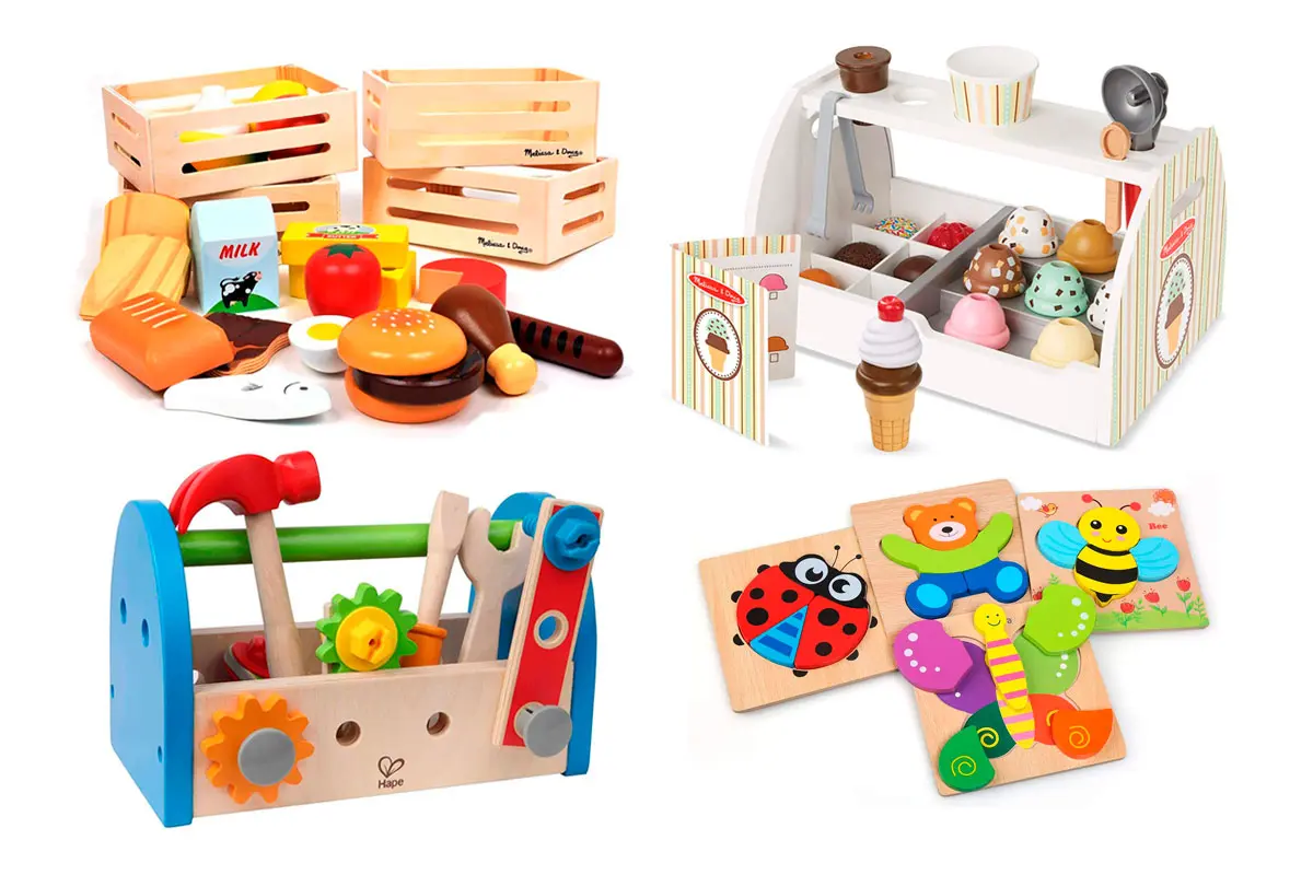 Juguetes Montessori de madera 6 en 1 para niños de 1+ año de edad