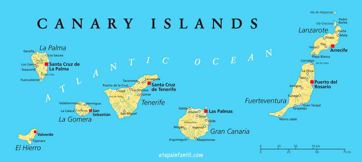 Los Mejores Mapas De Las Islas Canarias Etapa Infantil 7165