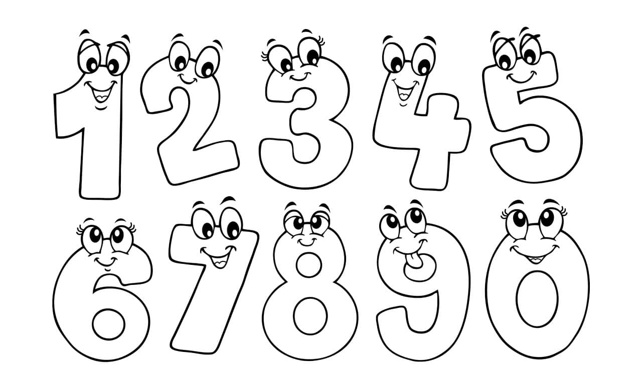 Dibujos de números para colorear y divertirse - Etapa Infantil